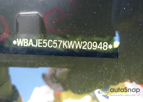 2019 BMW 540I из США, поврежденный, VIN WBAJE5C57KWW20948